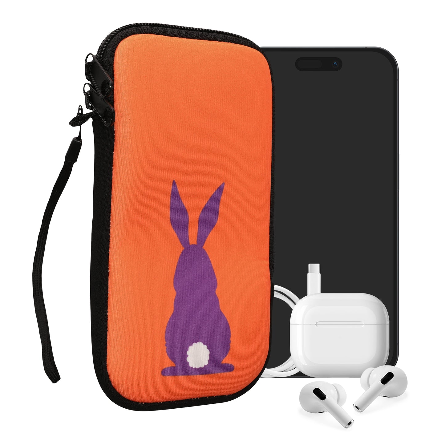 kwmobile Smartphone Pouch - Phone Bag Case Cover Protective Sleeve - Birds Branch - 15.2 x 8.3 cm Inner Dimensions