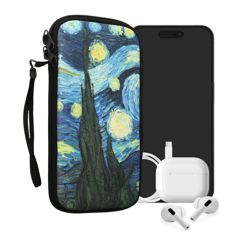 kwmobile Smartphone Pouch - Phone Bag Case Cover Protective Sleeve - Birds Branch - 15.2 x 8.3 cm Inner Dimensions