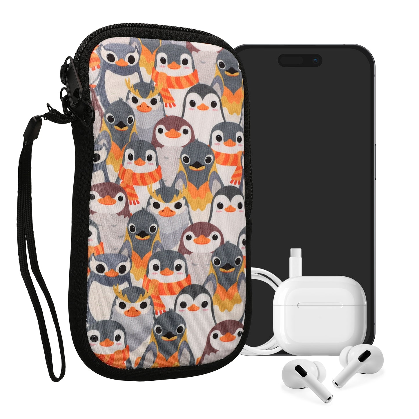 kwmobile Smartphone Pouch - Phone Bag Case Cover Protective Sleeve - Birds Branch - 15.2 x 8.3 cm Inner Dimensions
