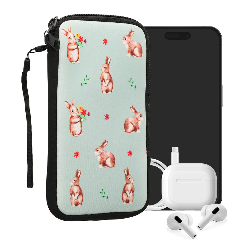 kwmobile Smartphone Pouch - Phone Bag Case Cover Protective Sleeve - Birds Branch - 15.2 x 8.3 cm Inner Dimensions