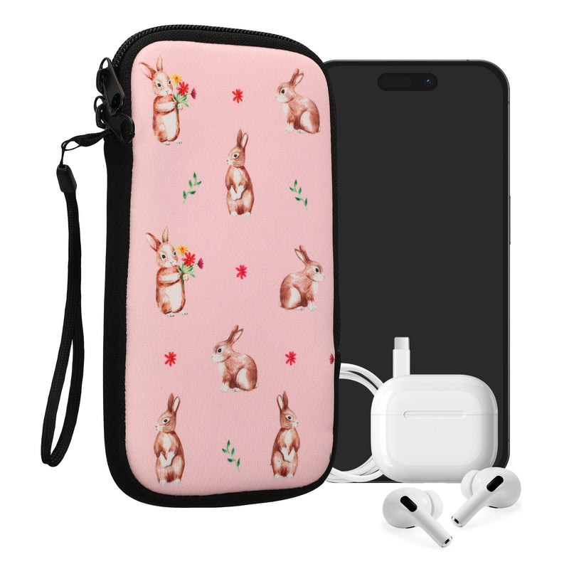 kwmobile Smartphone Pouch - Phone Bag Case Cover Protective Sleeve - Birds Branch - 15.2 x 8.3 cm Inner Dimensions