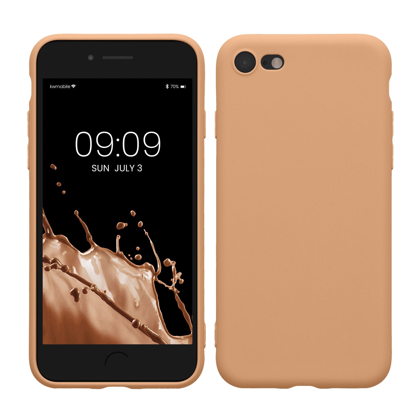 kwmobile Phone Case for Apple iPhone SE (2022) / SE (2020) / 8 / 7 Case - Soft Silicone Phone Case - Protective Cover