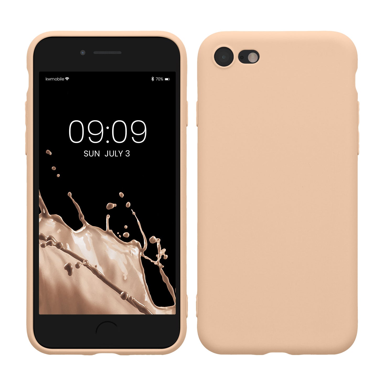 kwmobile Phone Case for Apple iPhone SE (2022) / SE (2020) / 8 / 7 Case - Soft Silicone Phone Case - Protective Cover