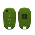 kwmobile Car Key Cover Compatible with Peugeot Citroen 3 Button Folding Car Key - Key Fob Cover