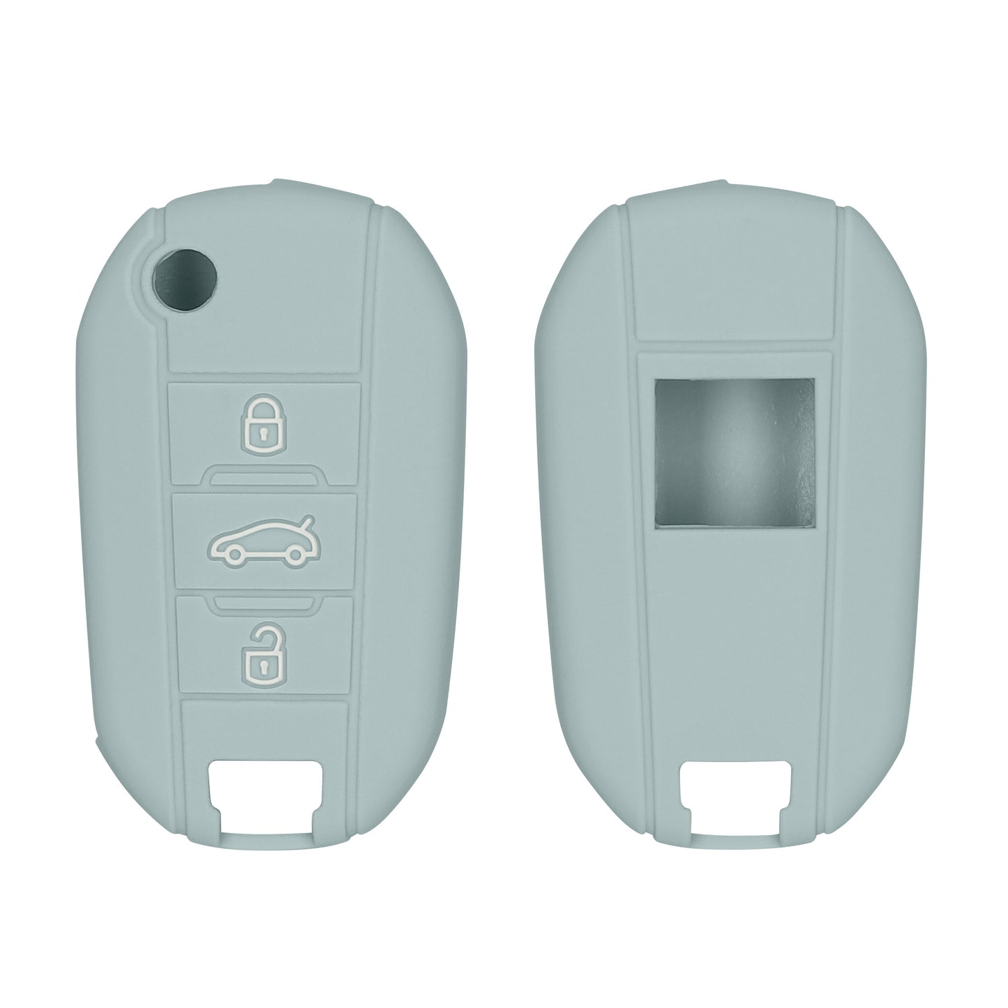 kwmobile Car Key Cover Compatible with Peugeot Citroen 3 Button Folding Car Key - Key Fob Cover