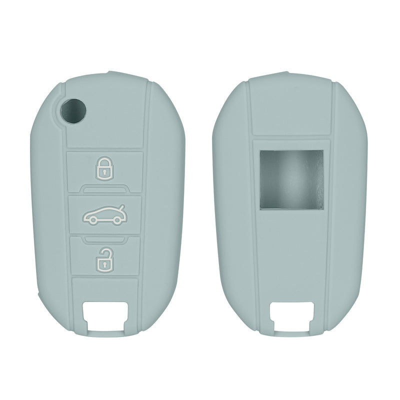 kwmobile Car Key Cover Compatible with Peugeot Citroen 3 Button Folding Car Key - Key Fob Cover