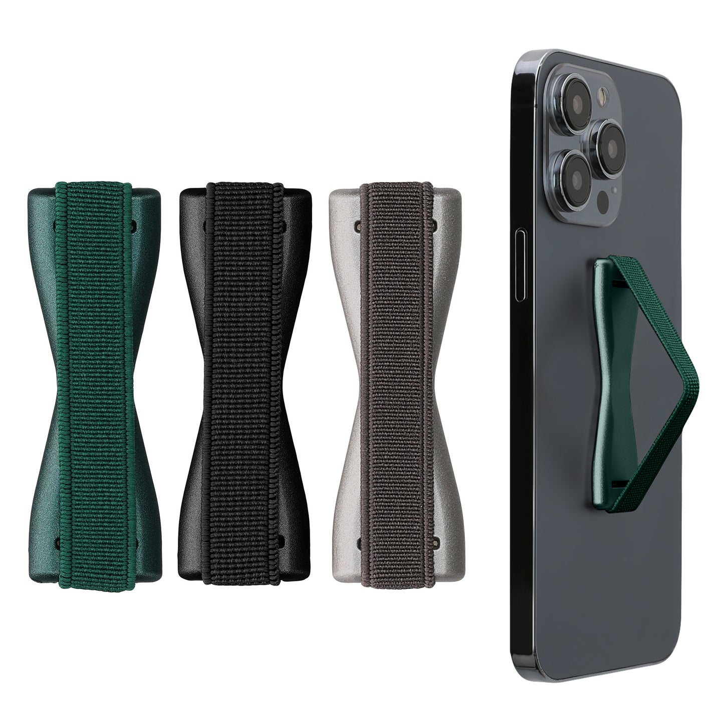 kwmobile Smartphone Finger Holder Set - Mobile Phone Grip Holder One-Hand Operation - 3x Mobile Phone Holder