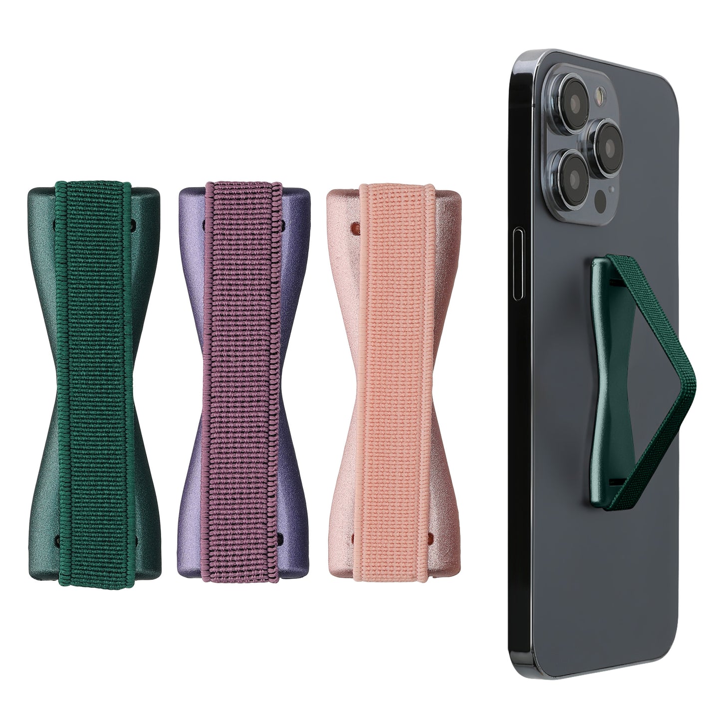 kwmobile Smartphone Finger Holder Set - Mobile Phone Grip Holder One-Hand Operation - 3x Mobile Phone Holder