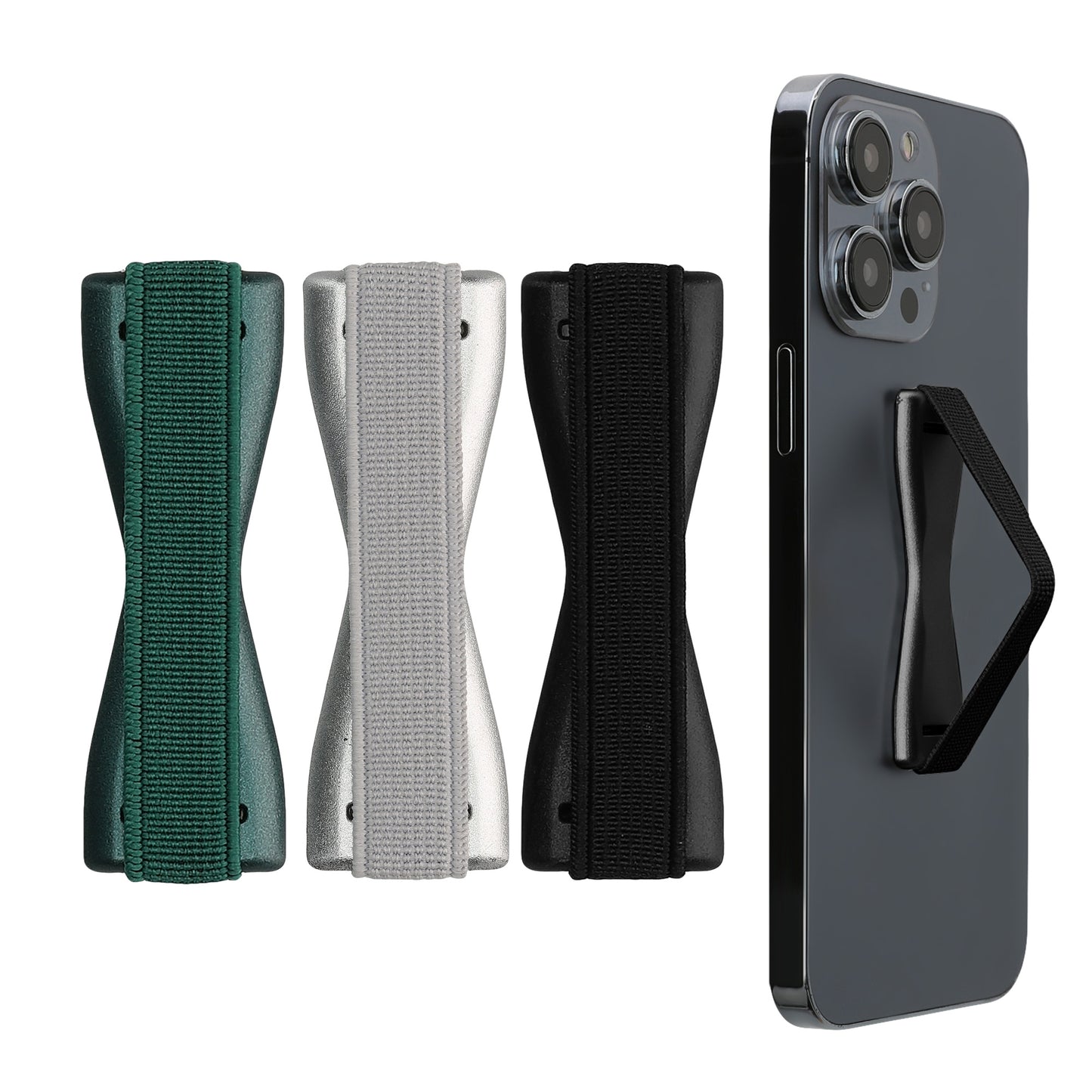 kwmobile Smartphone Finger Holder Set - Mobile Phone Grip Holder One-Hand Operation - 3x Mobile Phone Holder
