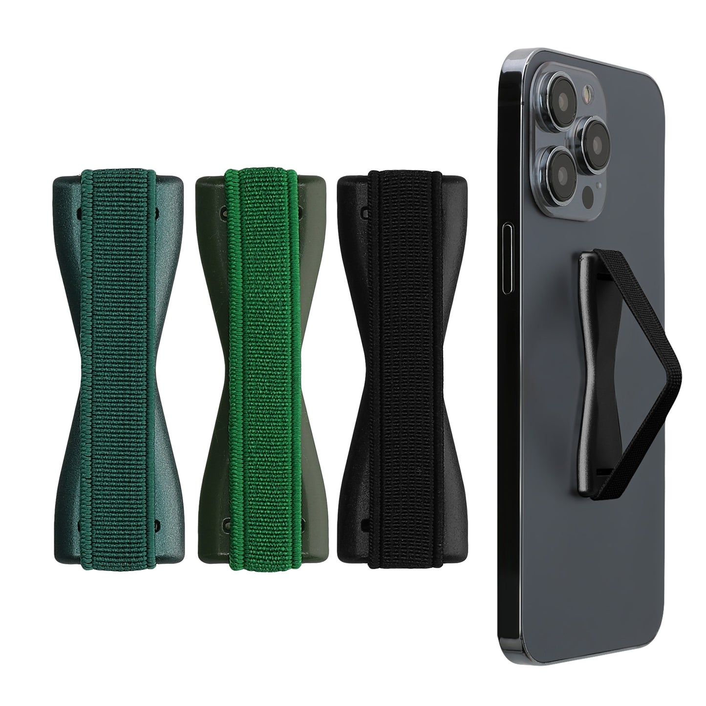 kwmobile Smartphone Finger Holder Set - Mobile Phone Grip Holder One-Hand Operation - 3x Mobile Phone Holder