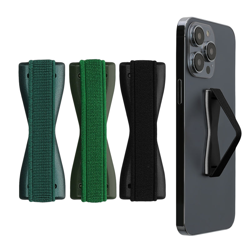 kwmobile Smartphone Finger Holder Set - Mobile Phone Grip Holder One-Hand Operation - 3x Mobile Phone Holder