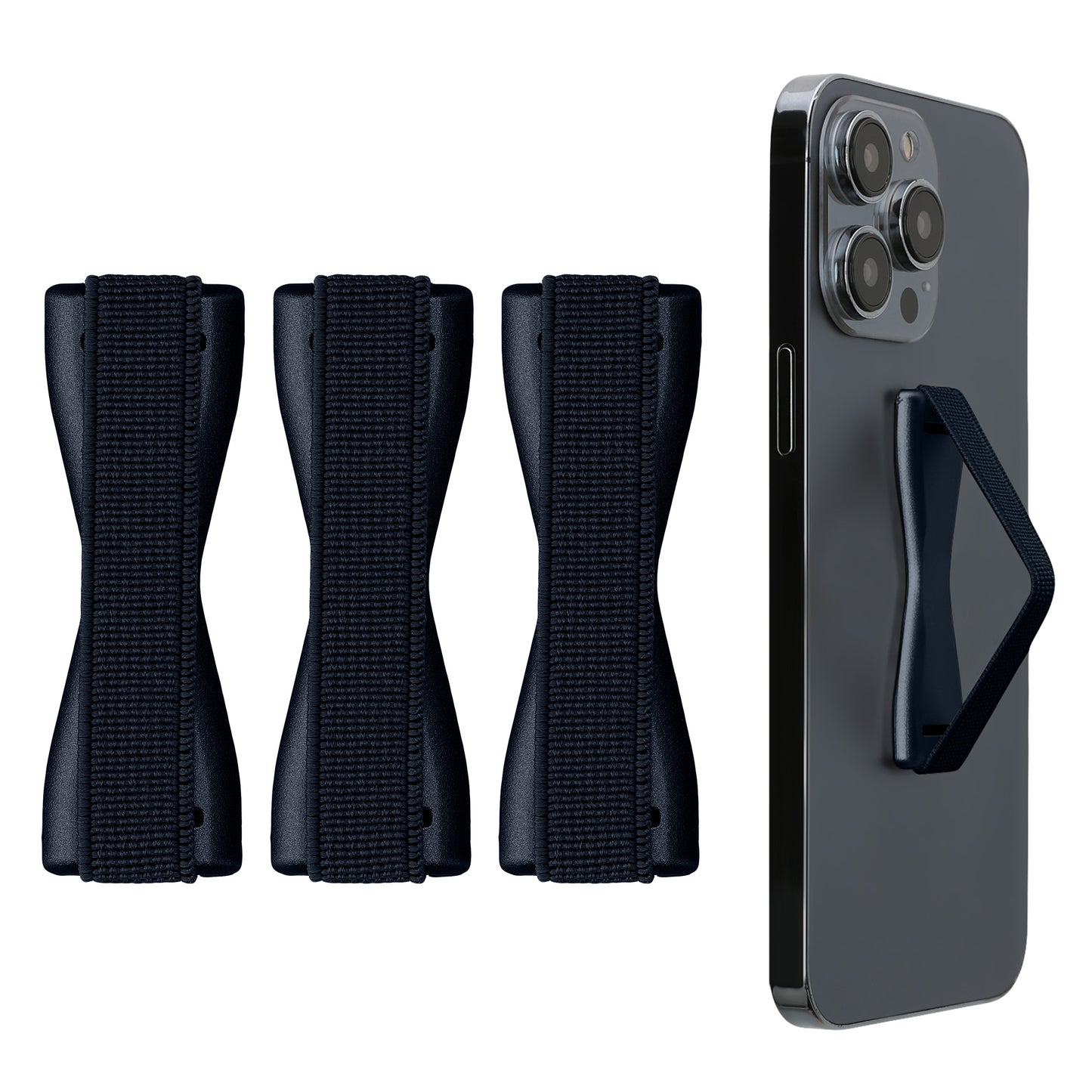 kwmobile Smartphone Finger Holder Set - Mobile Phone Grip Holder One-Hand Operation - 3x Mobile Phone Holder
