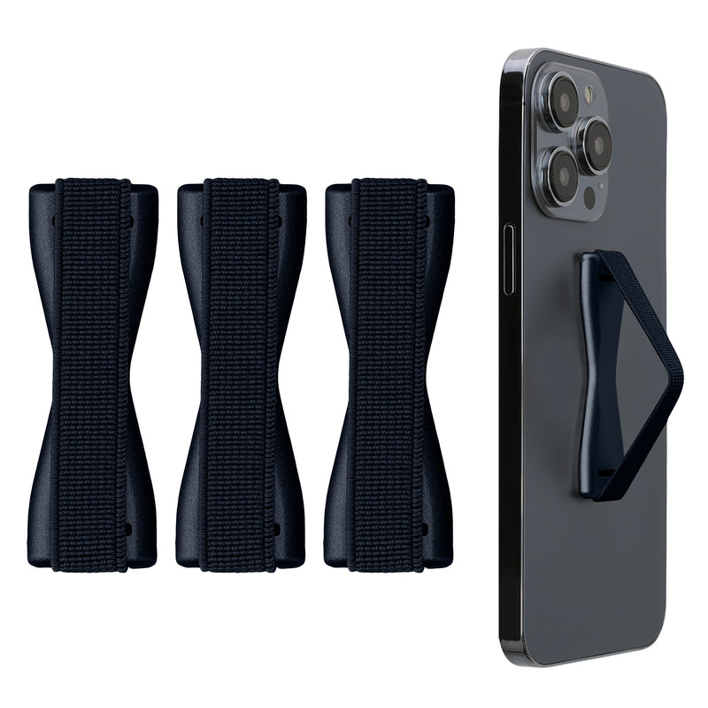 kwmobile Smartphone Finger Holder Set - Mobile Phone Grip Holder One-Hand Operation - 3x Mobile Phone Holder
