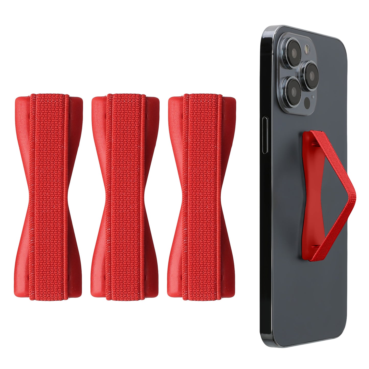 kwmobile Smartphone Finger Holder Set - Mobile Phone Grip Holder One-Hand Operation - 3x Mobile Phone Holder