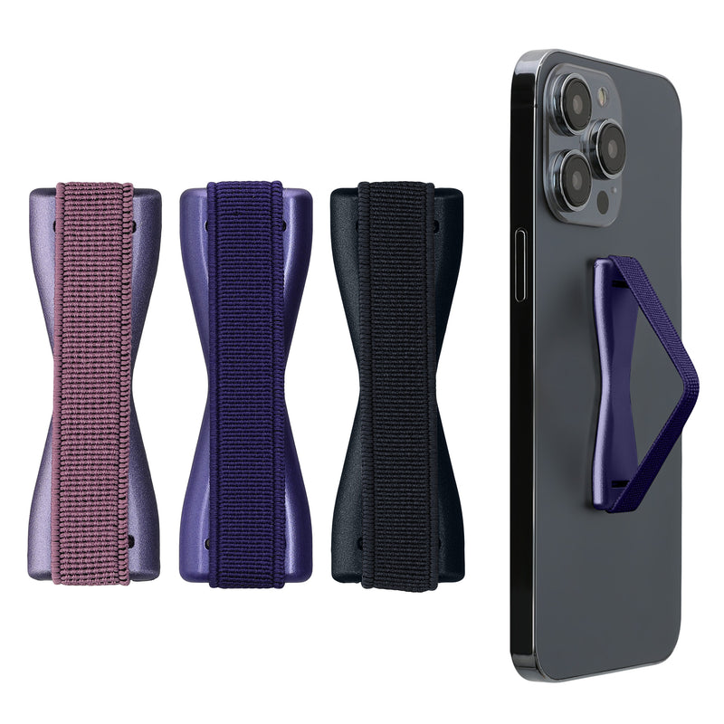 kwmobile Smartphone Finger Holder Set - Mobile Phone Grip Holder One-Hand Operation - 3x Mobile Phone Holder
