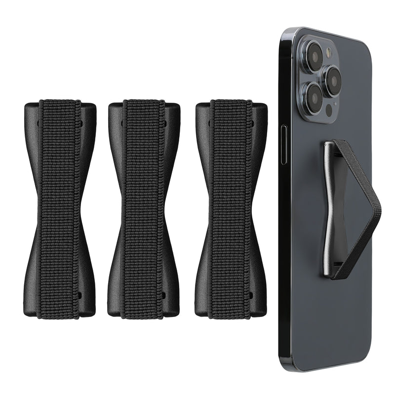 kwmobile Smartphone Finger Holder Set - Mobile Phone Grip Holder One-Hand Operation - 3x Mobile Phone Holder