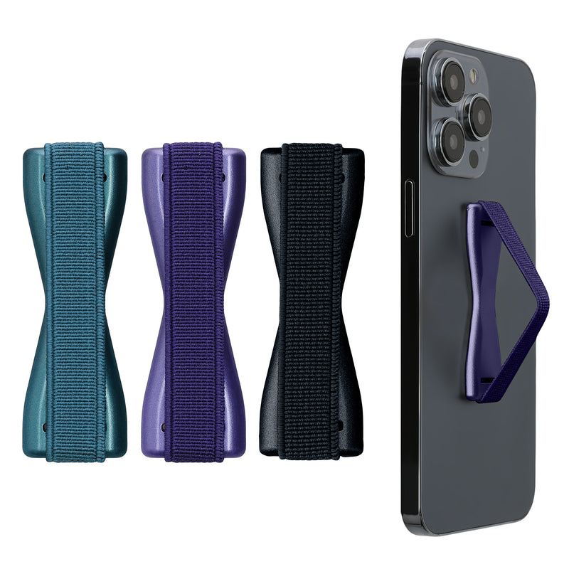 kwmobile Smartphone Finger Holder Set - Mobile Phone Grip Holder One-Hand Operation - 3x Mobile Phone Holder
