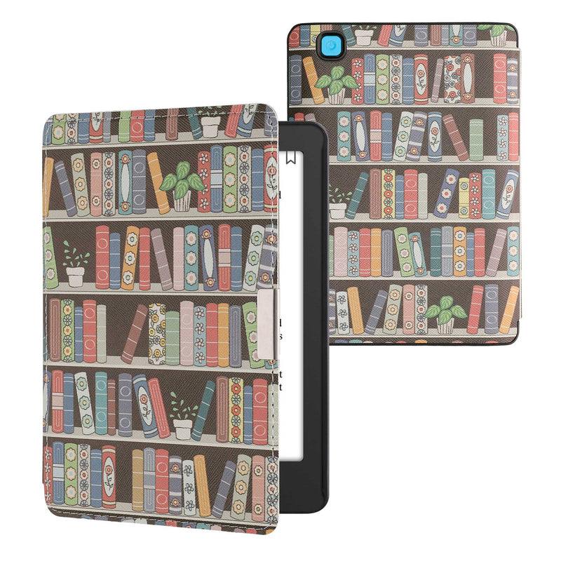 kwmobile Case for Kobo Aura Edition 2 - eReader Flip Cover with Auto Sleep Function - Galaxy Tree Meadow