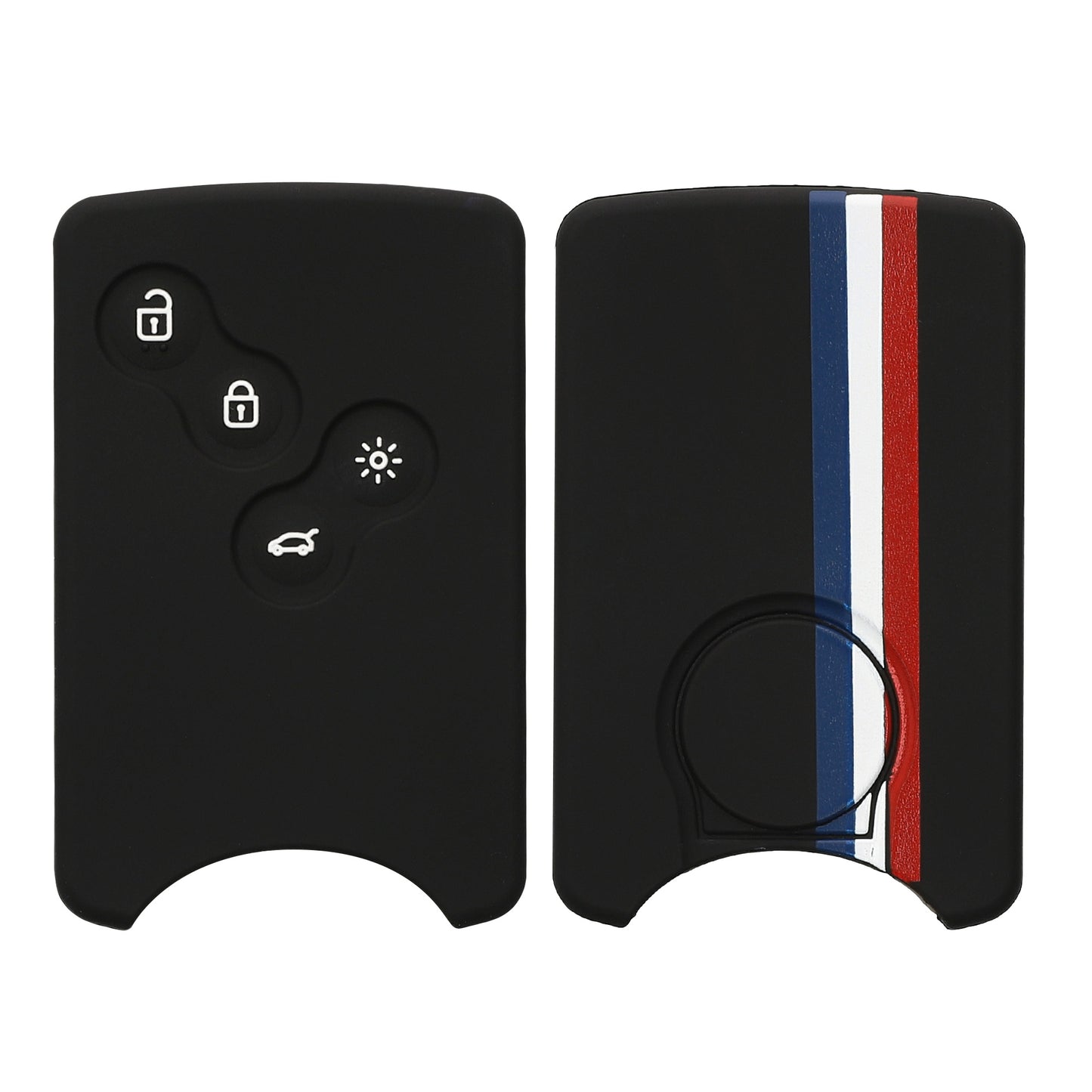 kwmobile Car Key Cover Compatible with Renault 4-Button Smartkey (Keyless Go Only) Faux Leather Protective Case Key Fob Cover