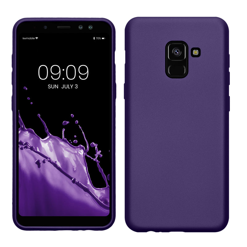kwmobile Phone Case for Samsung Galaxy A8 (2018) Case - Metallic Shimmering Silicone Case - Protective Cover