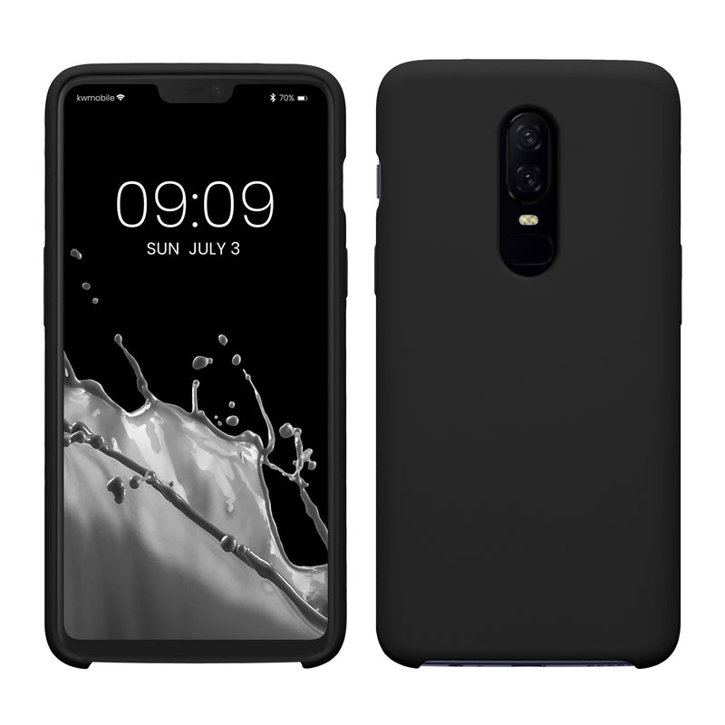 kwmobile Cell Phone Case for OnePlus 6 Case - Silicone - Wireless Charging - Protective Cover