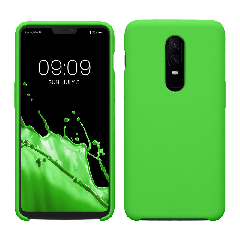 kwmobile Cell Phone Case for OnePlus 6 Case - Silicone - Wireless Charging - Protective Cover