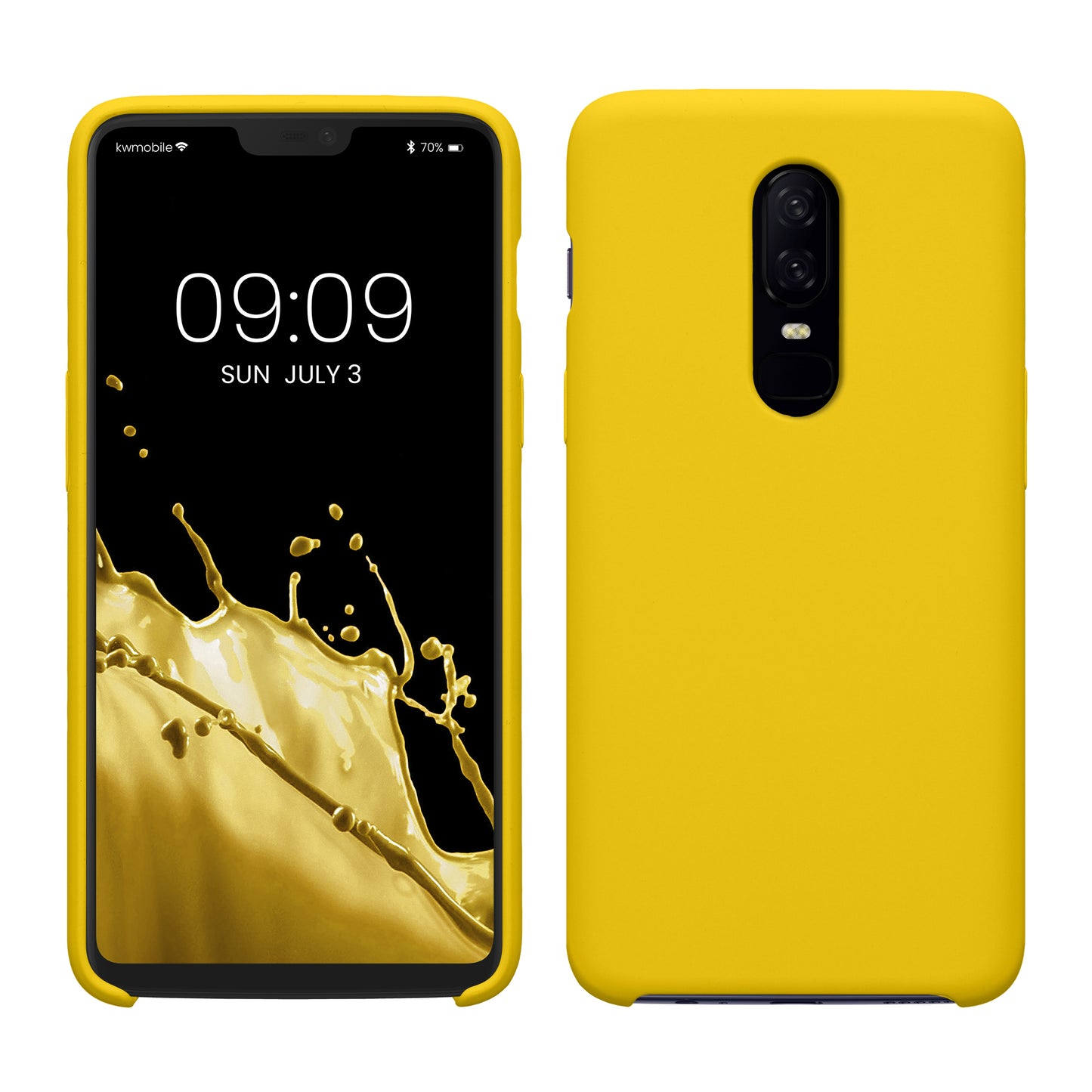 kwmobile Cell Phone Case for OnePlus 6 Case - Silicone - Wireless Charging - Protective Cover