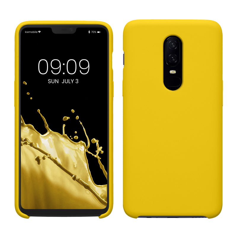 kwmobile Cell Phone Case for OnePlus 6 Case - Silicone - Wireless Charging - Protective Cover