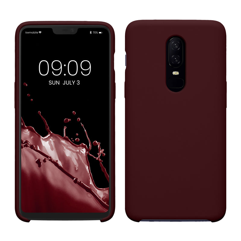kwmobile Cell Phone Case for OnePlus 6 Case - Silicone - Wireless Charging - Protective Cover