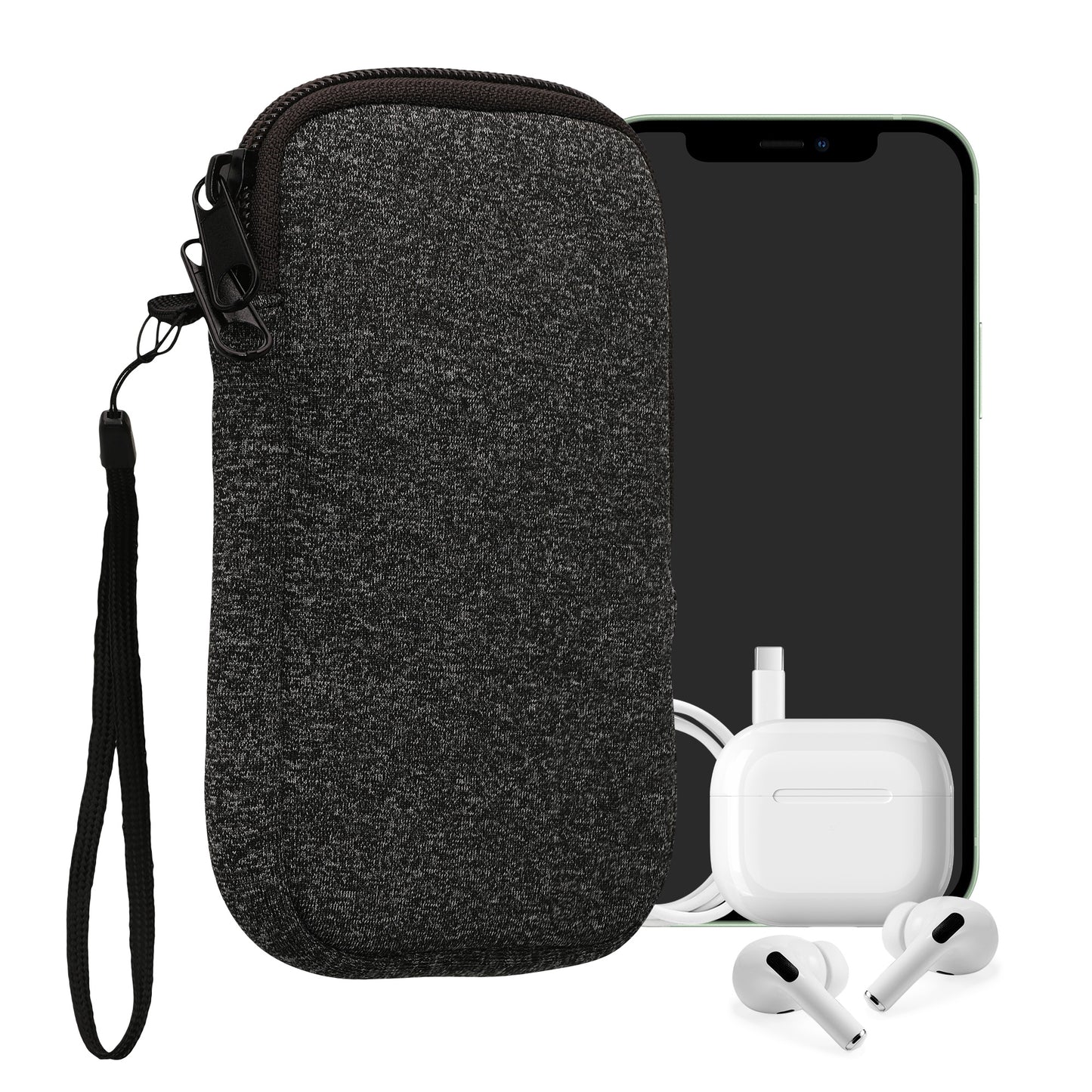 kwmobile Phone Pouch for Smartphones - 4.5" - Phone Bag 14.4 x 8.3 cm Inner Dimensions
