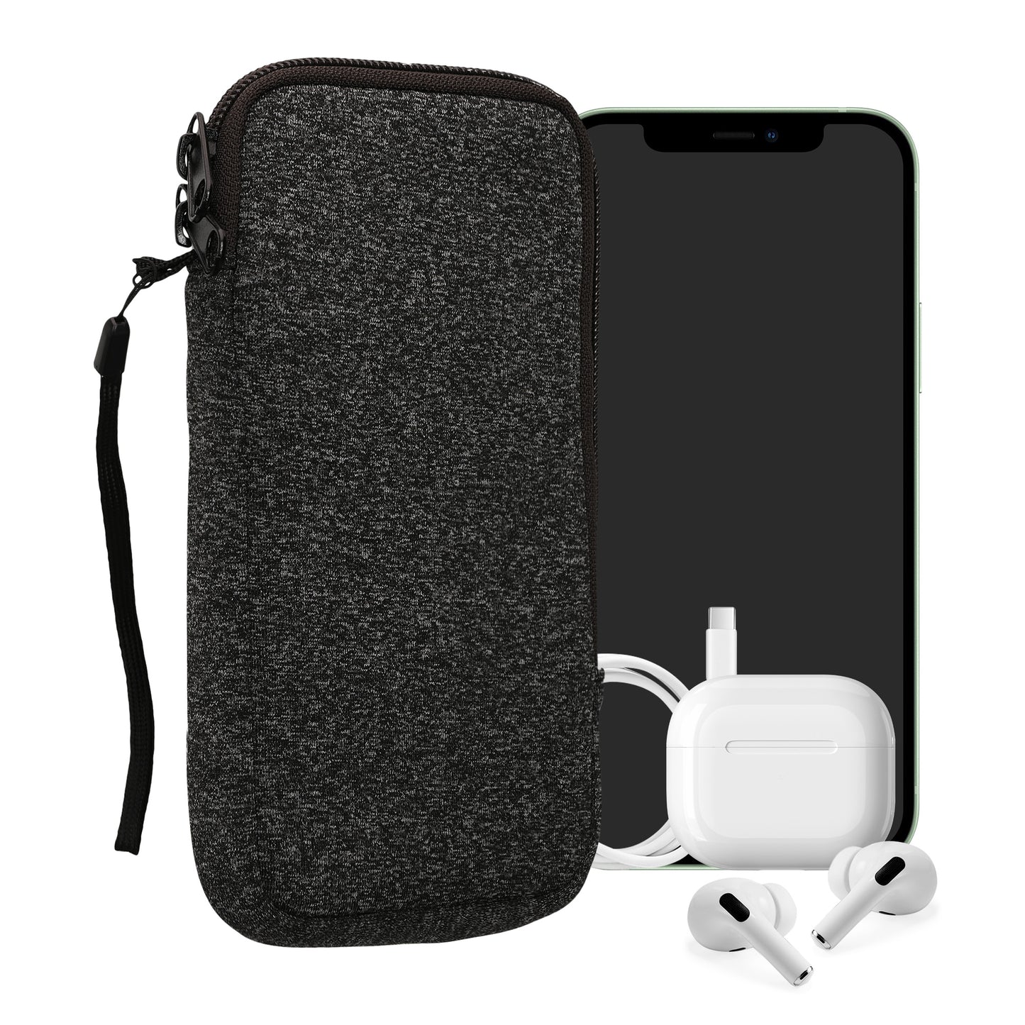 kwmobile Phone Pouch for Smartphones - 4.5" - Phone Bag 14.4 x 8.3 cm Inner Dimensions