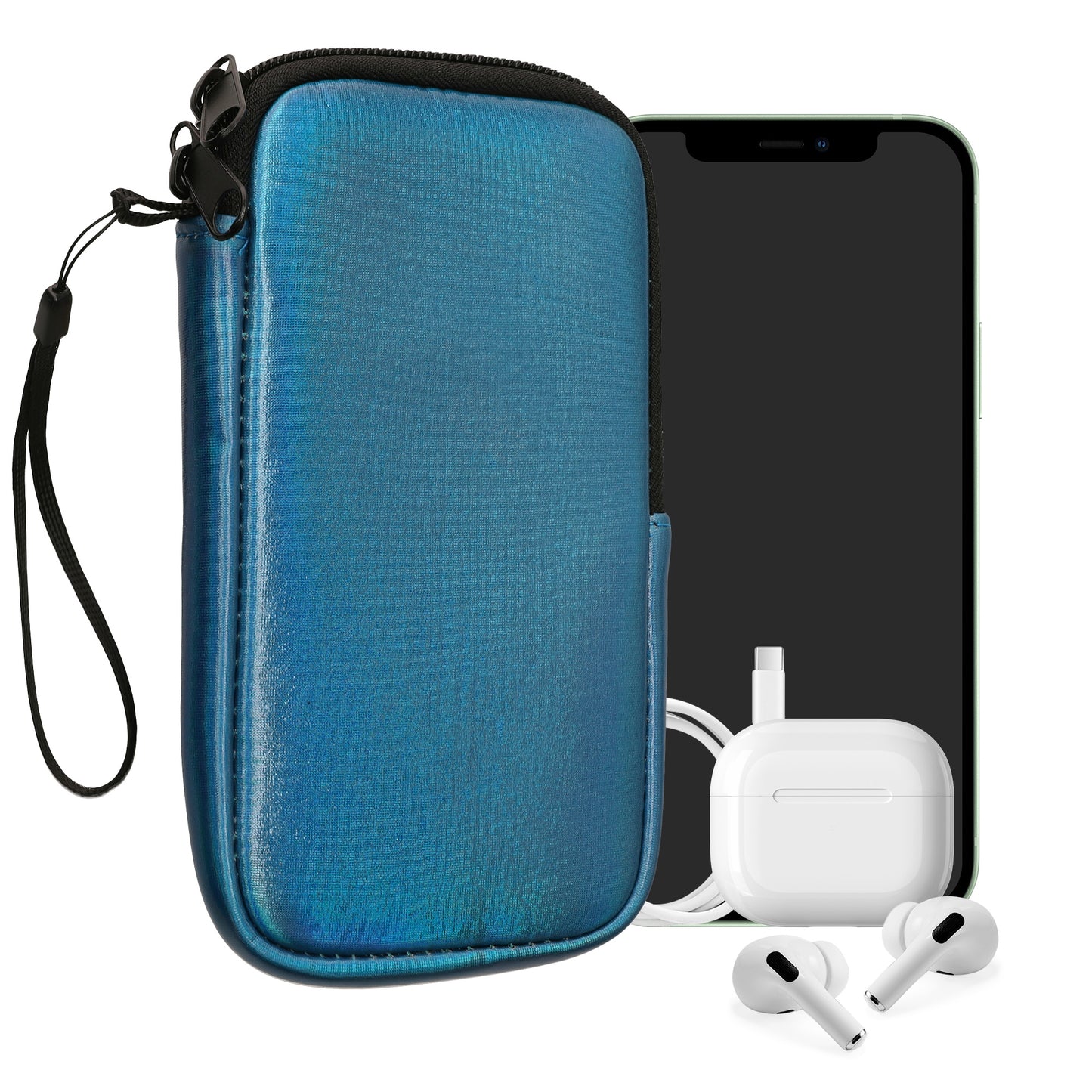 kwmobile Phone Pouch for Smartphones - 4.5" - Phone Bag 14.4 x 8.3 cm Inner Dimensions