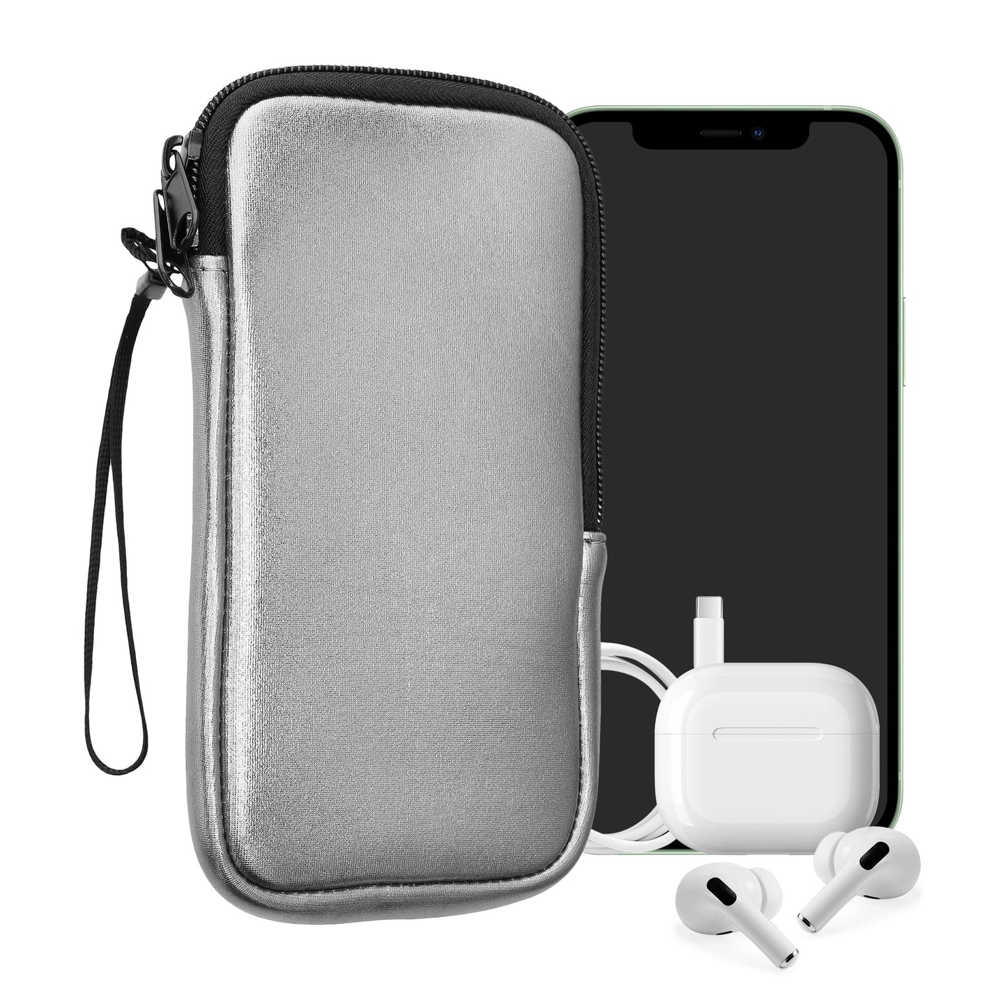 kwmobile Phone Pouch for Smartphones - 4.5" - Phone Bag 14.4 x 8.3 cm Inner Dimensions