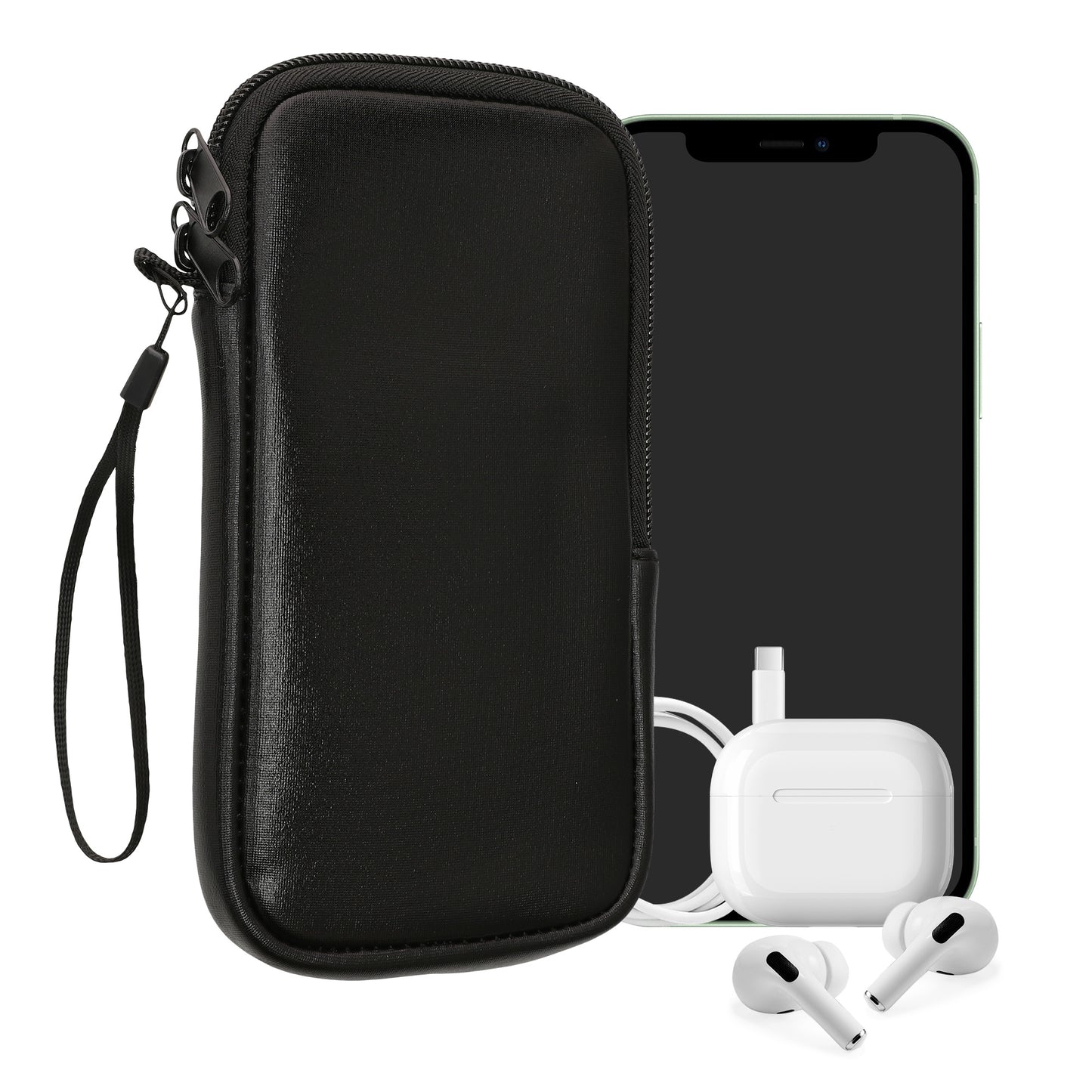 kwmobile Phone Pouch for Smartphones - 4.5" - Phone Bag 14.4 x 8.3 cm Inner Dimensions