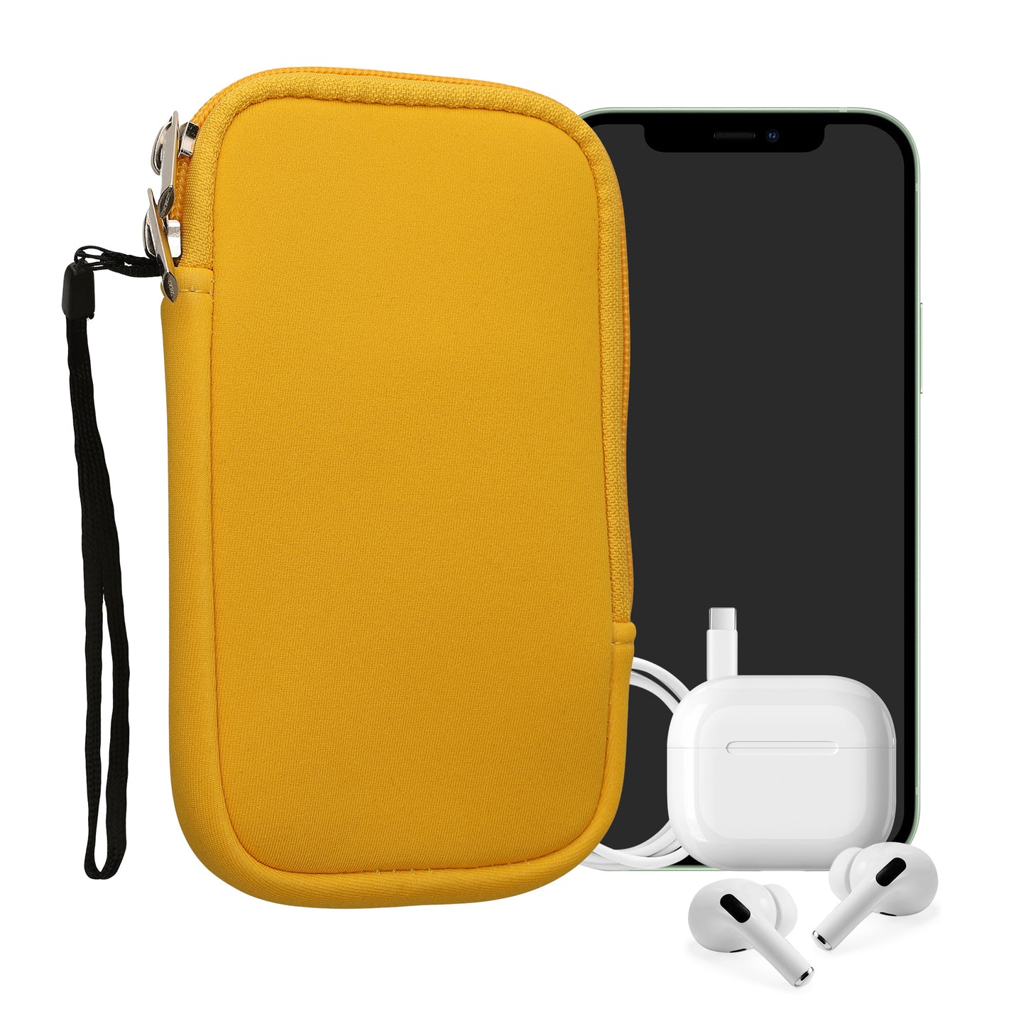 kwmobile Phone Pouch for Smartphones - 4.5" - Phone Bag 14.4 x 8.3 cm Inner Dimensions