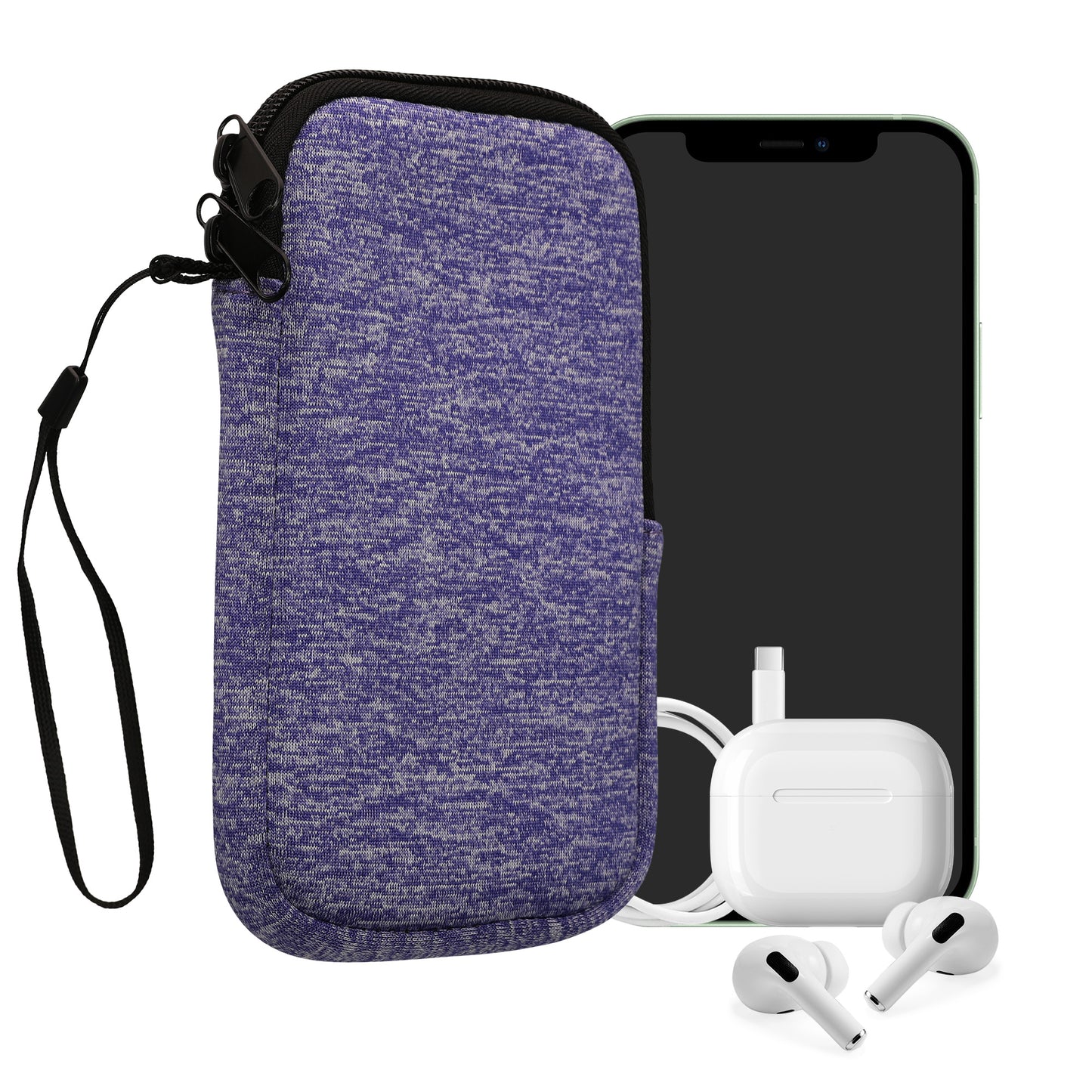 kwmobile Phone Pouch for Smartphones - 4.5" - Phone Bag 14.4 x 8.3 cm Inner Dimensions