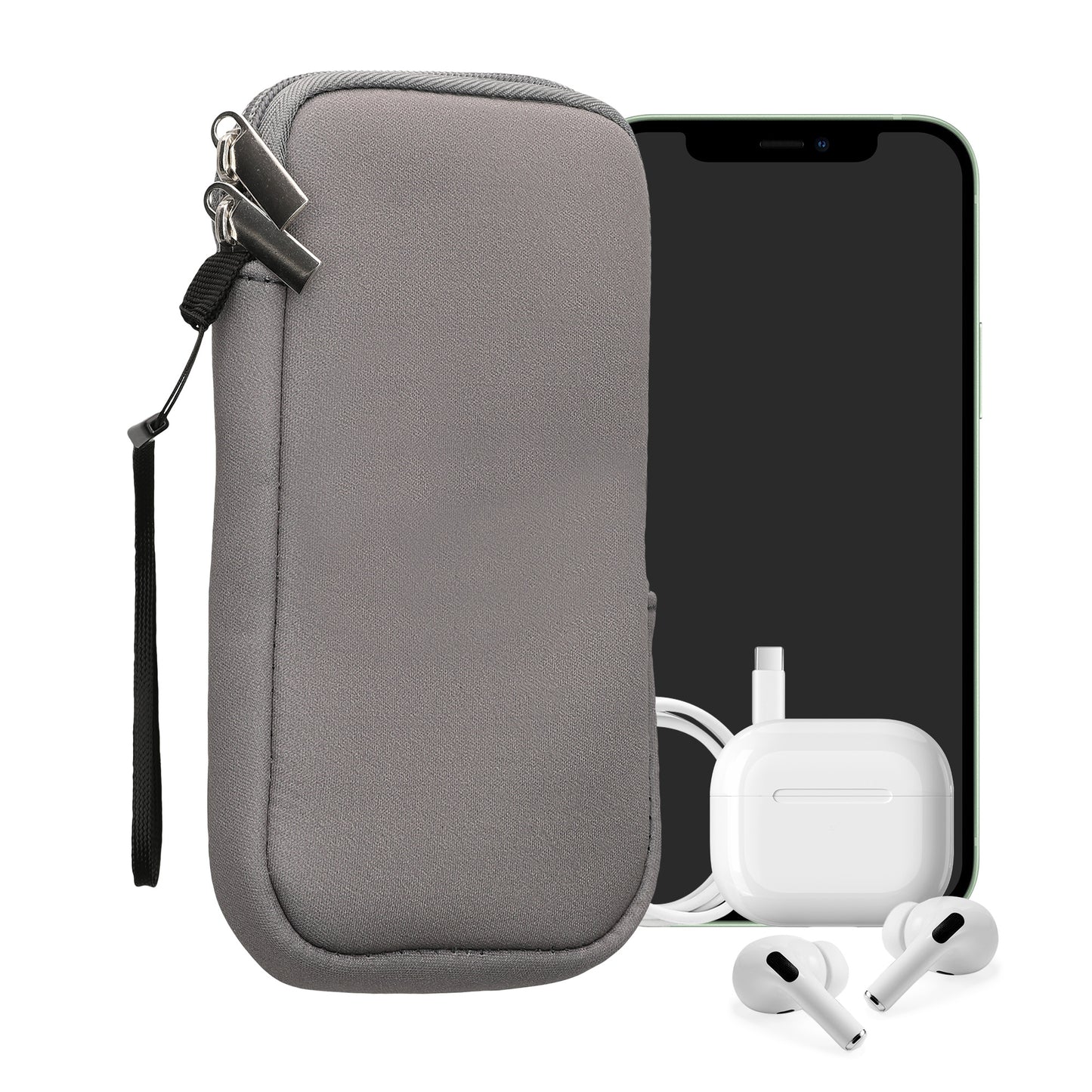 kwmobile Phone Pouch for Smartphones - 4.5" - Phone Bag 14.4 x 8.3 cm Inner Dimensions