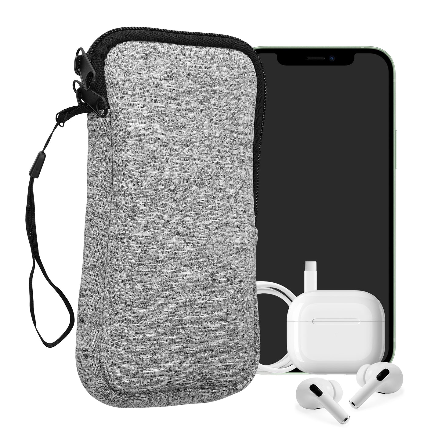 kwmobile Phone Pouch for Smartphones - 4.5" - Phone Bag 14.4 x 8.3 cm Inner Dimensions