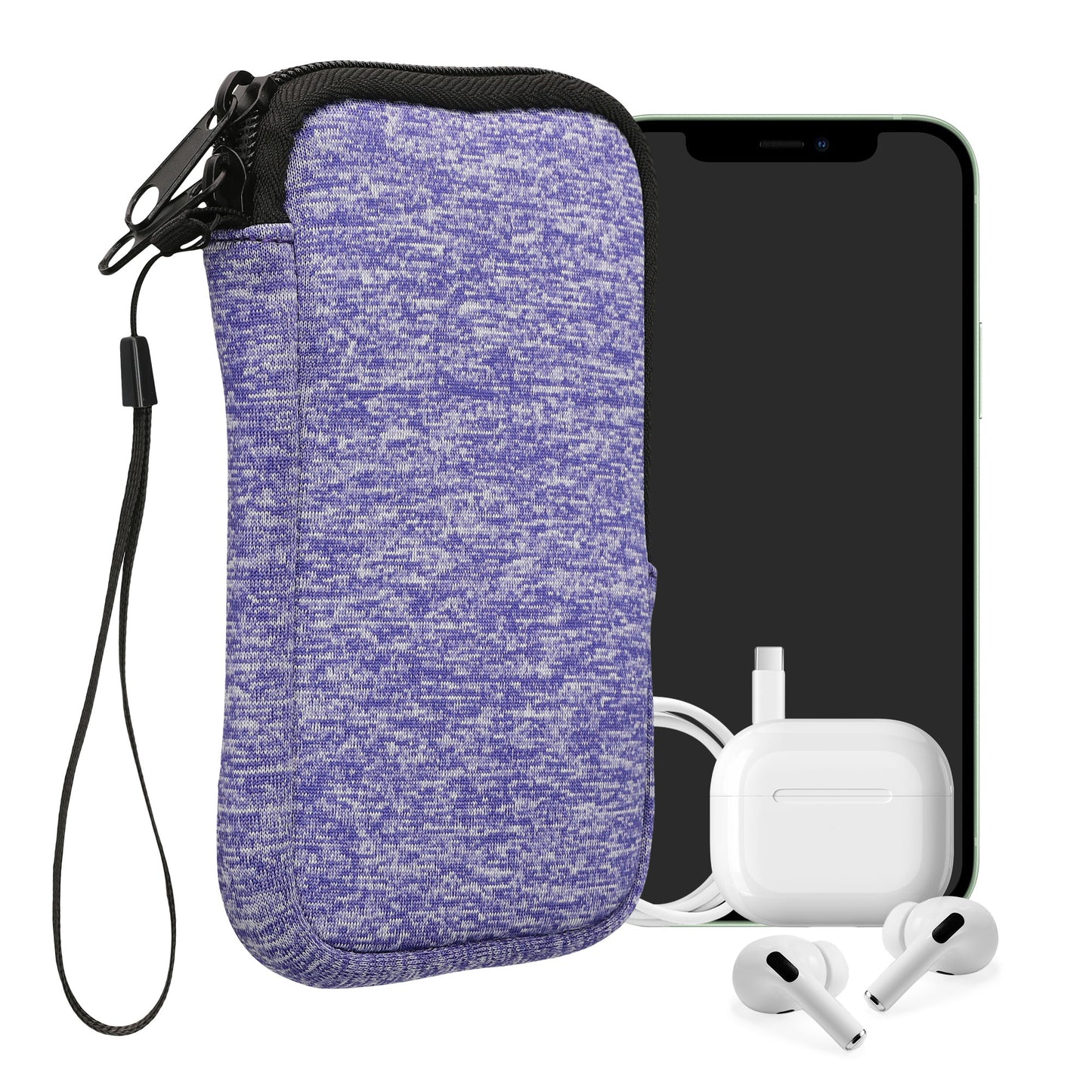 kwmobile Phone Pouch for Smartphones - 4.5" - Phone Bag 14.4 x 8.3 cm Inner Dimensions