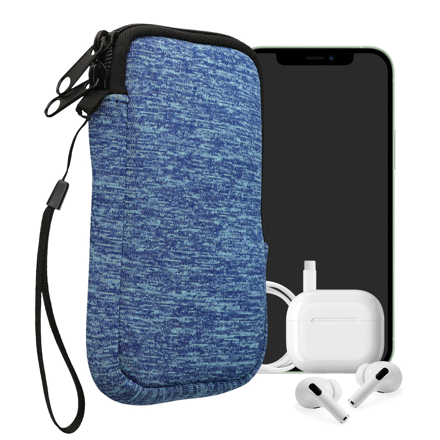 kwmobile Phone Pouch for Smartphones - 4.5" - Phone Bag 14.4 x 8.3 cm Inner Dimensions