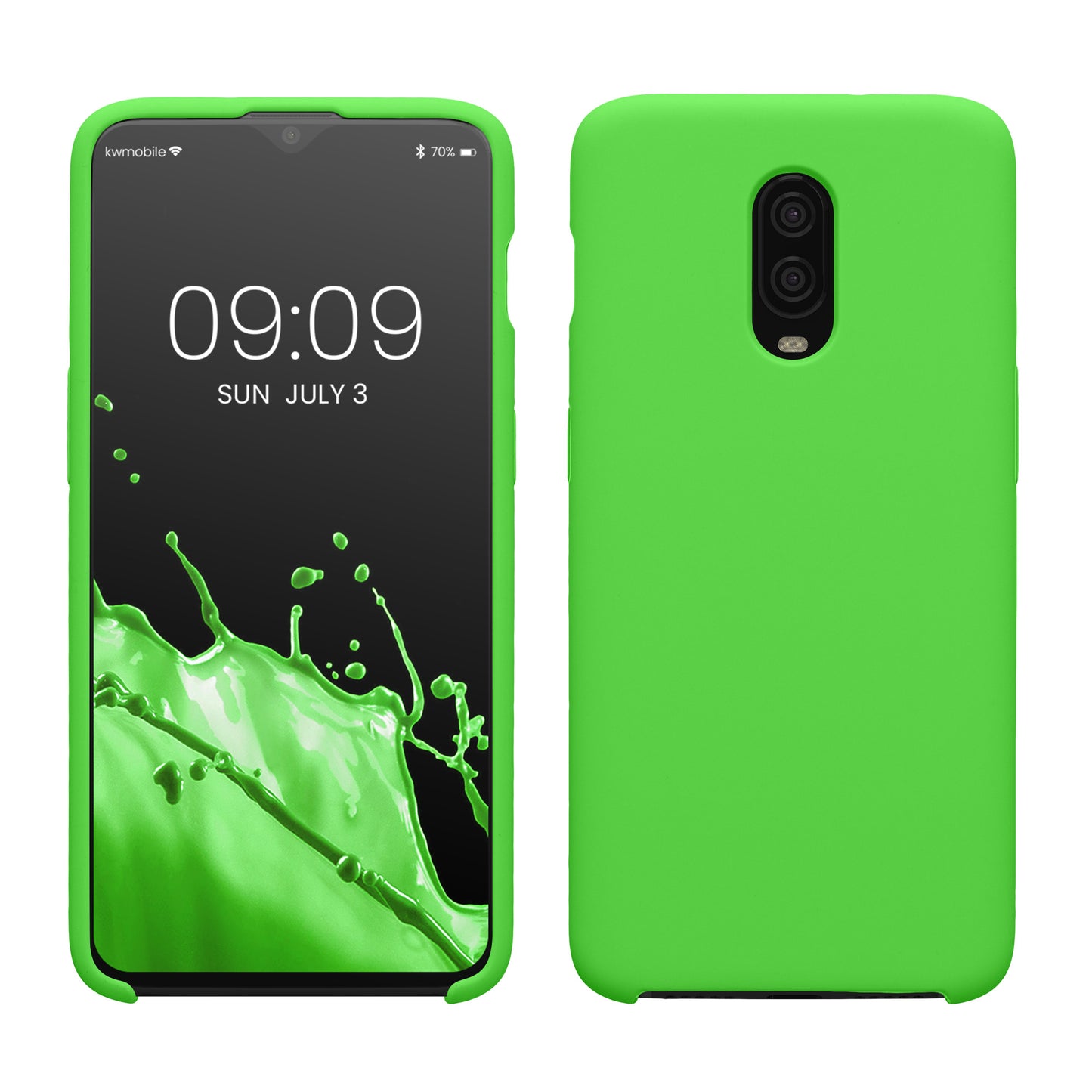 kwmobile Phone Case for OnePlus 6T - Silicone Cover - Wireless Charging - Protective Case