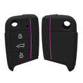 kwmobile Car Key Protection Case compatible with VW Golf 7 MK7 3-Button Car Key Cover