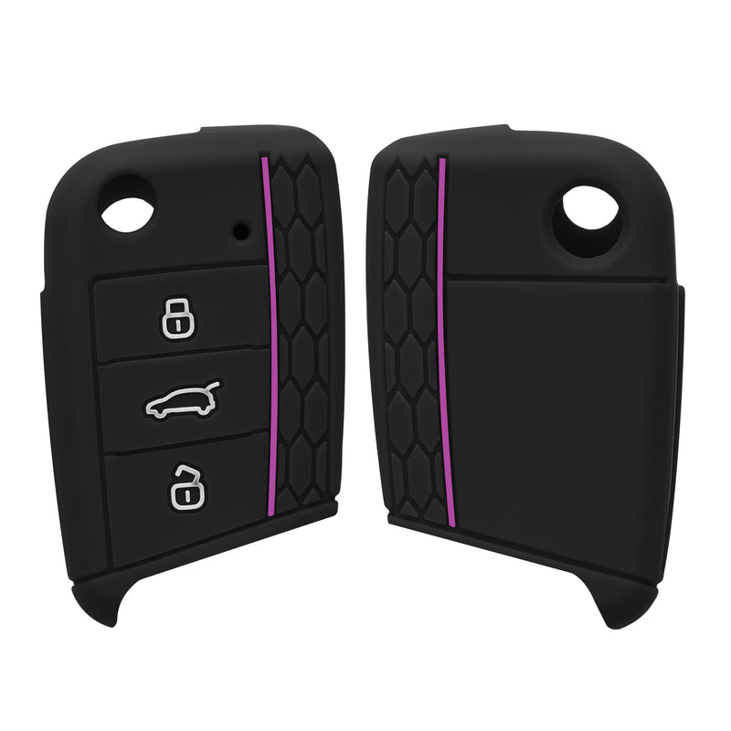kwmobile Car Key Protection Case compatible with VW Golf 7 MK7 3-Button Car Key Cover