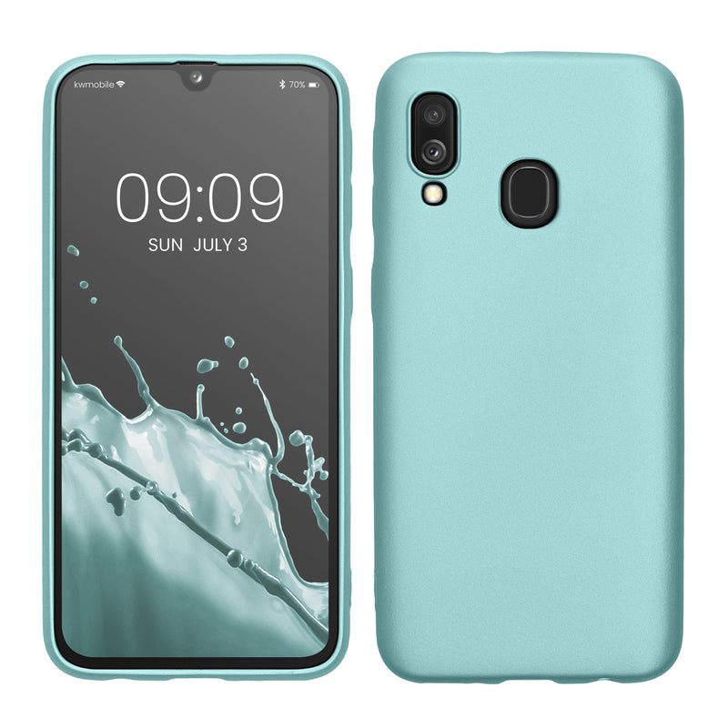 kwmobile Phone Case for Samsung Galaxy A40 - Metallic Shimmering Silicone Case - Protective Cover