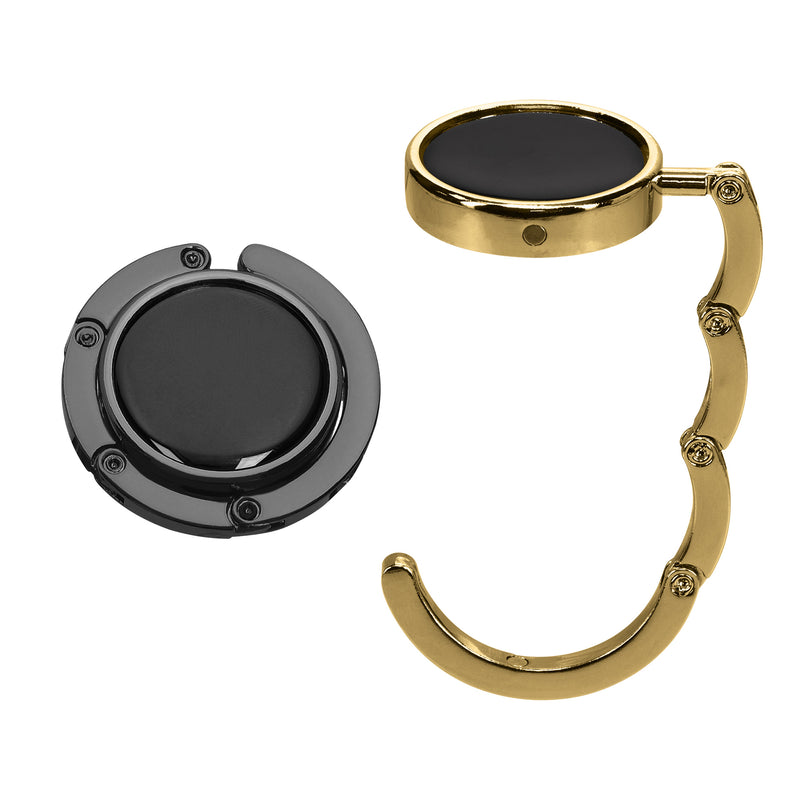 kwmobile Bag Holder for Table - 2x Handbag Holder for Table - Foldable Bag Hook - Bag Hanger - Bag Holder Hook - Table Hook Set