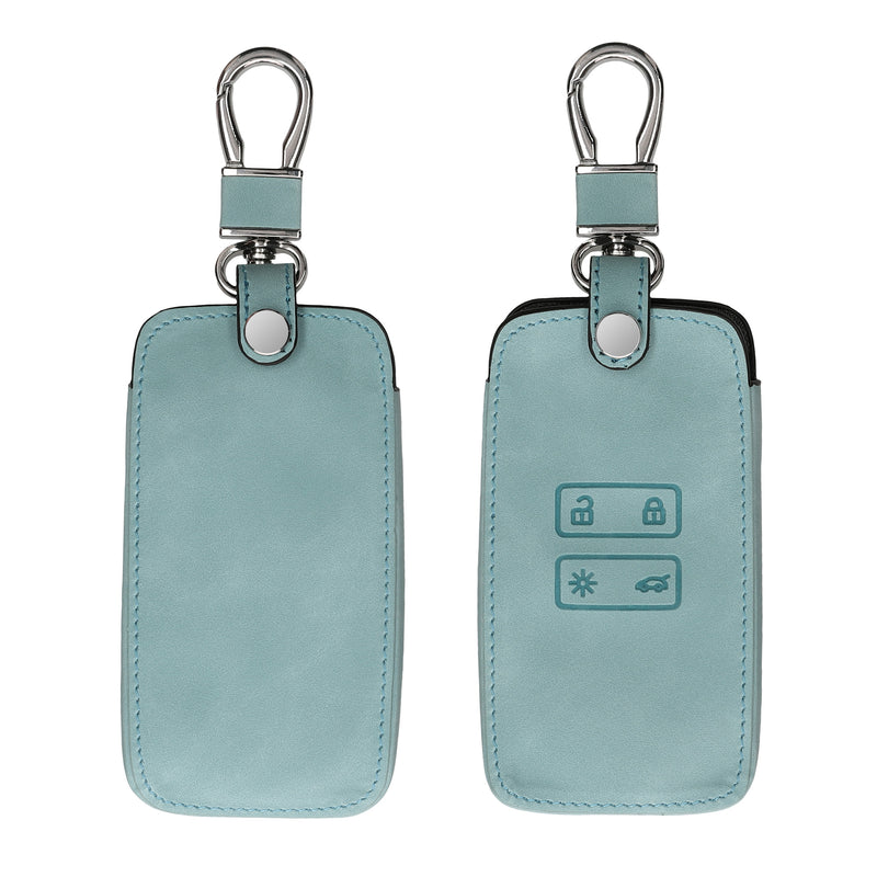 kwmobile Car Key Cover Compatible with Renault 4-Button Smart Key (Keyless Go Only) - Faux Leather Protective Case Key Cover