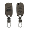 kwmobile Car Key Fob Cover Compatible with VW Golf 7 MK7 3-Button Car Key Artificial Leather Protective Cover Key Case