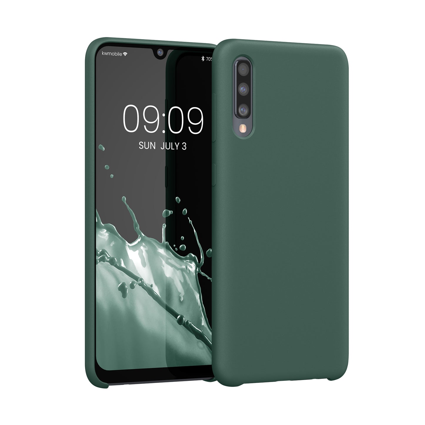 kwmobile Samsung Galaxy A50 Case - Silicone Cover - Wireless Charging - Protective Case Cover
