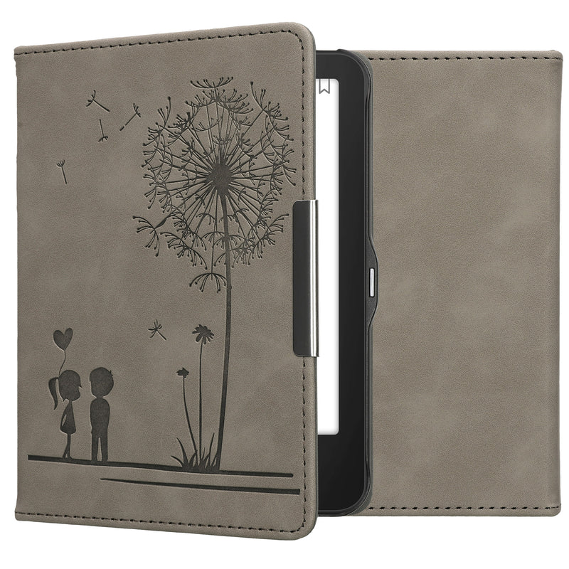 kwmobile Protective Case for Tolino Vision 1 / 2 / 3 / 4 HD Cover - eReader Case Made of Faux Leather with Auto Sleep Function - Compass Vintage