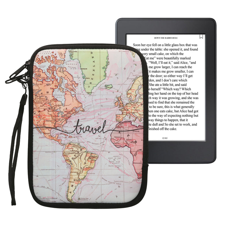 kwmobile Bag for eReader Protective Case Galaxy Tree Meadow 17 x 12 x 2 cm Inner Dimensions